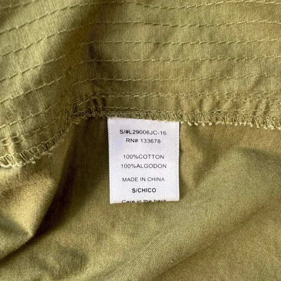 Love Tree Utility Jacket Women’s Size S Army Green Drawstring Waist EUC - Picture 12 of 13